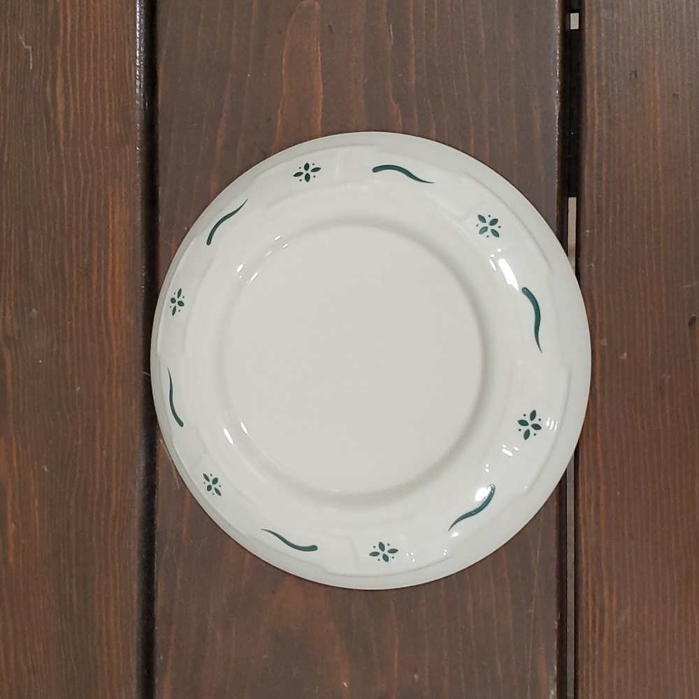 Longaberger Pottery Pillar Candle Holder Heritage Green